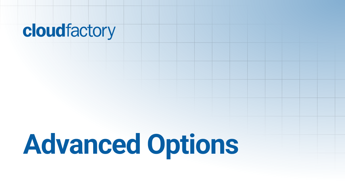 Advanced Options | AI Data Platform Docs