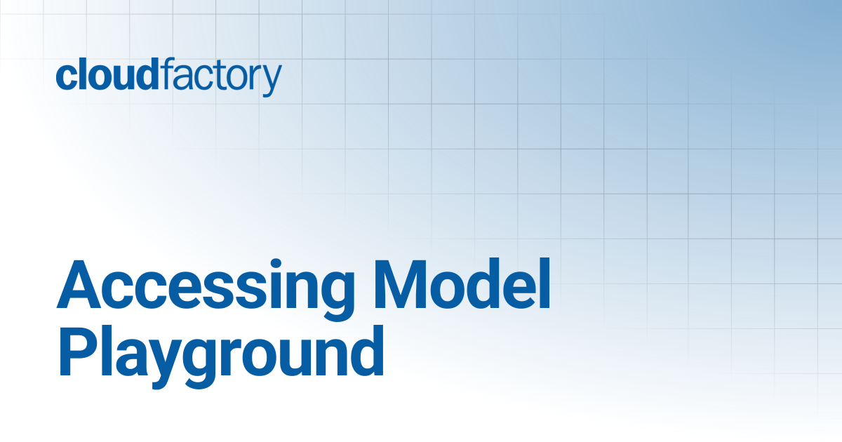 Accessing Model Playground | AI Data Platform Docs